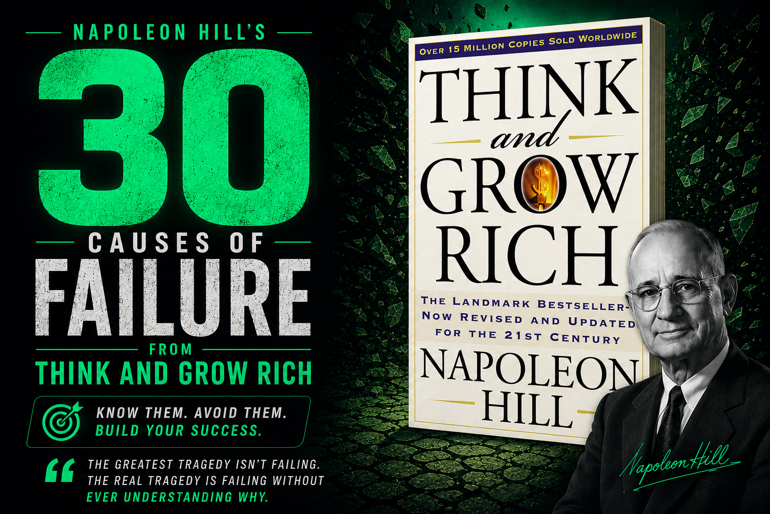Read more about the article Why Do People Fail in Life? Napoleon Hill’s 30 Causes of Failure (Think and Grow Rich)
